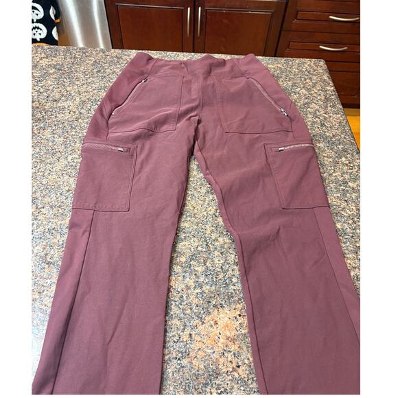 Athleta Headlands Hybrid Cargo II Tights-Maroon - Picture 2 of 6